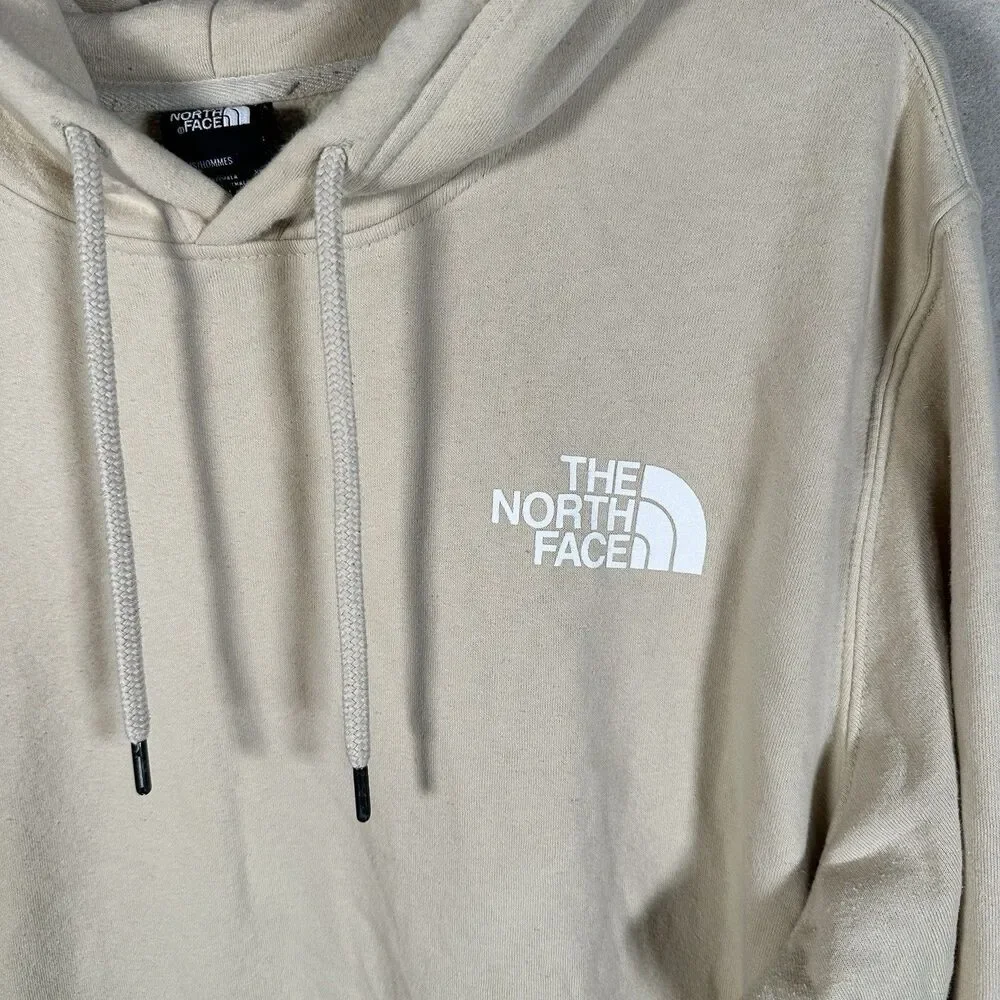 The North Face Hooded Sweatshirt Mens Extra Large XL Beige Outdoor Logo